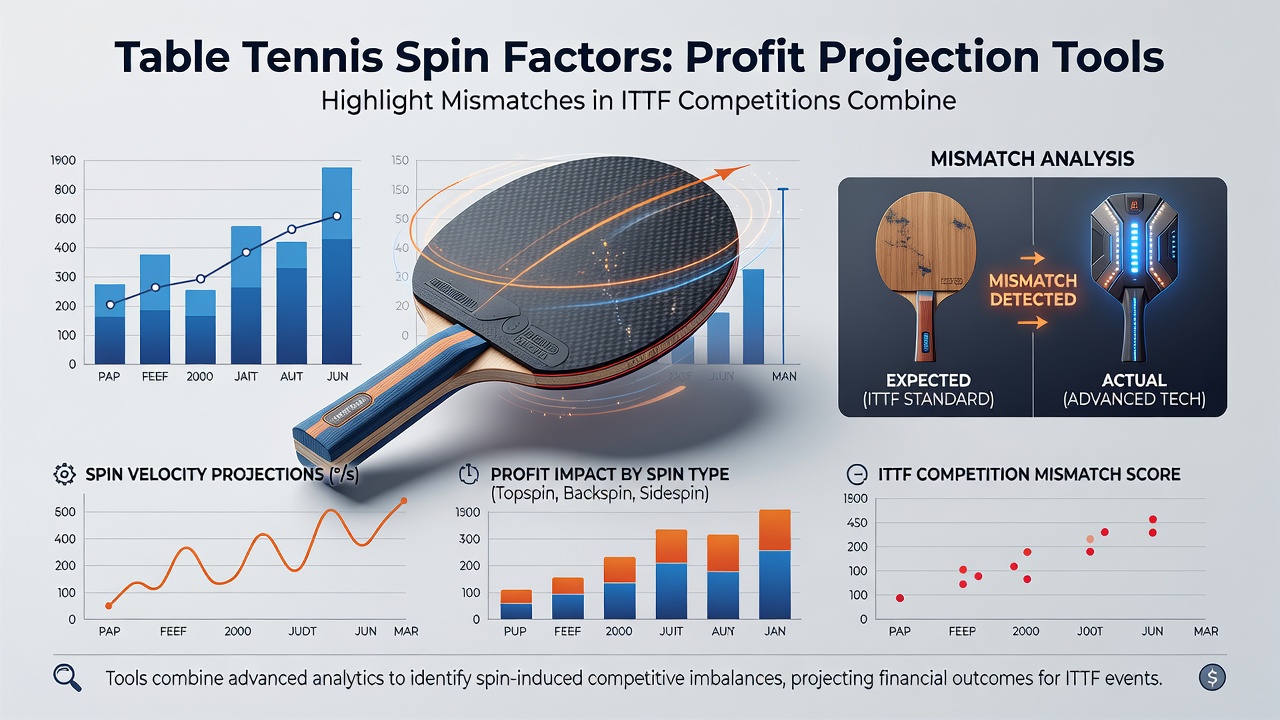 Analytical dashboard displaying table tennis spin metrics merged with baccarat pattern recognition outputs for competition projections