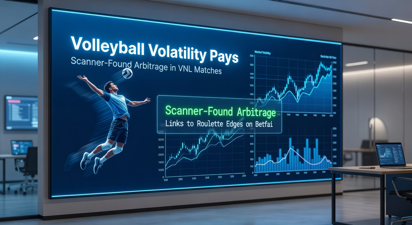 Digital odds scanner interface displaying live VNL arbitrage opportunities with highlighted surebets